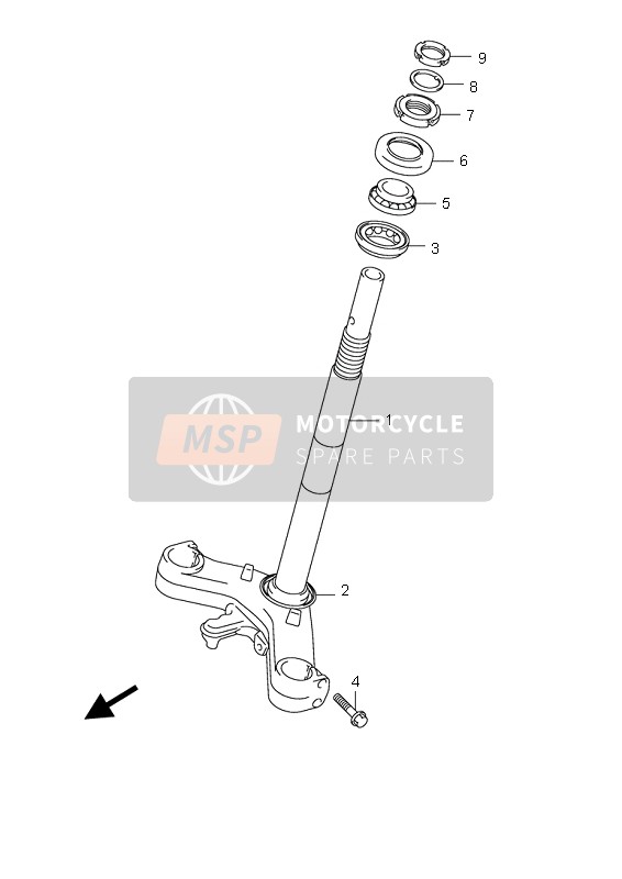 Suzuki UH125 BURGMAN 2007 Steering Stem for a 2007 Suzuki UH125 BURGMAN